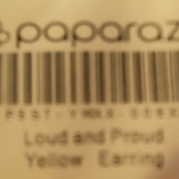 Paparazzi yellow and soccer dangle earrings - Picture 4 of 4